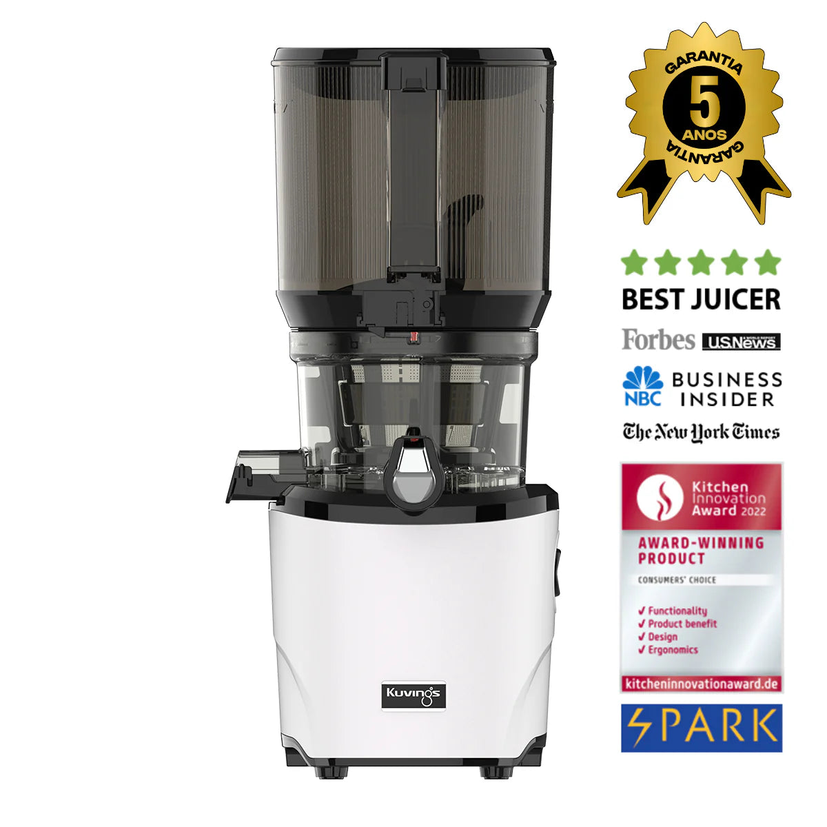 Extractor Kuvings AUTO10 | Juguera de prensado en frío 3 en 1