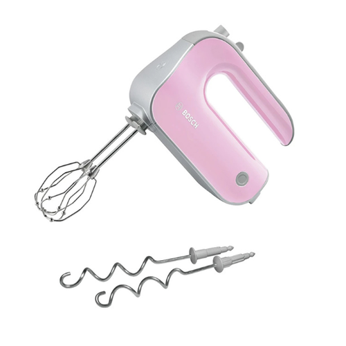 Batidora de Mano Bosch Styline rosada con varillas y garfios