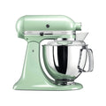 Vista lateral de la batidora planetaria Artisan Plus Kitchenaid pistacho