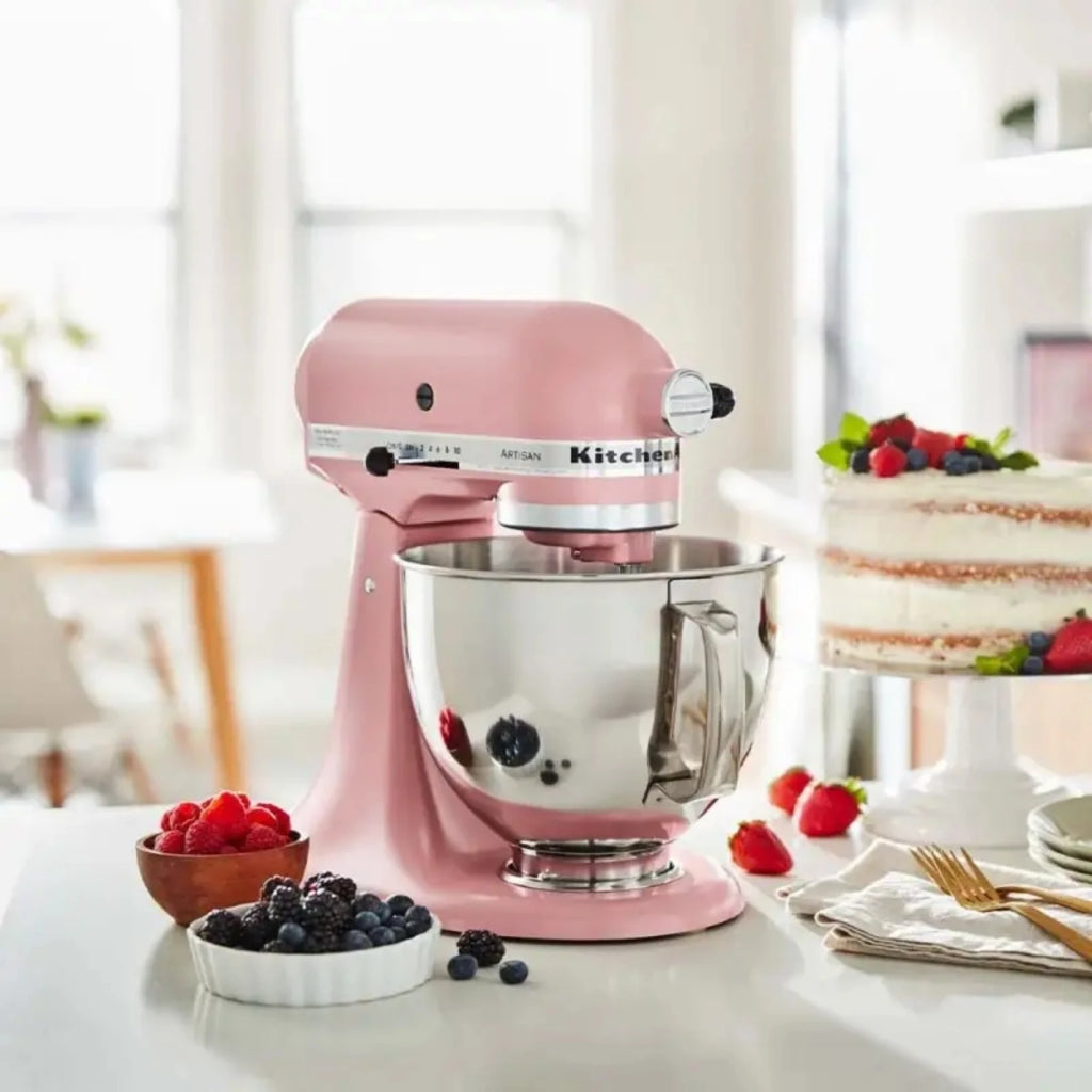 Batidora planetaria Artisan Plus Kitchenaid rosada