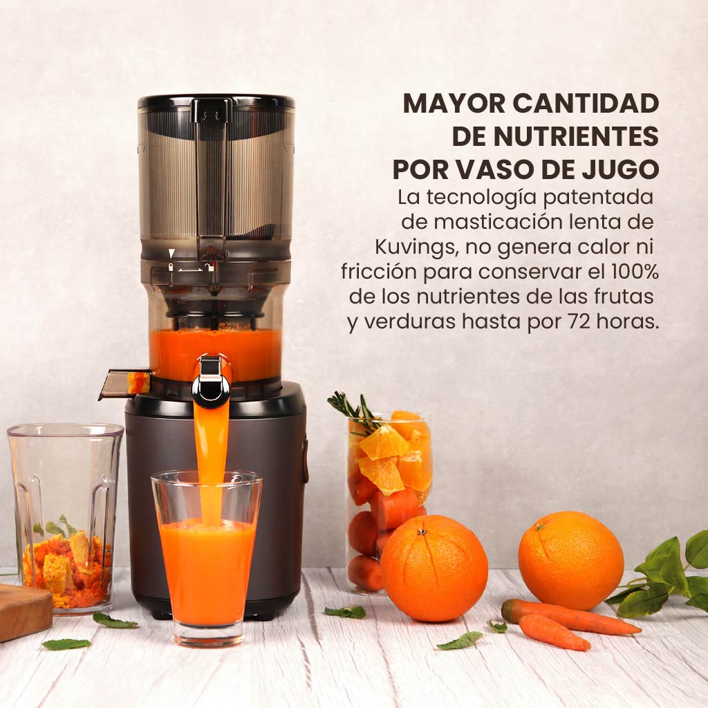 Extractor Kuvings AUTO6 | Juguera de prensado en frío 3 en 1