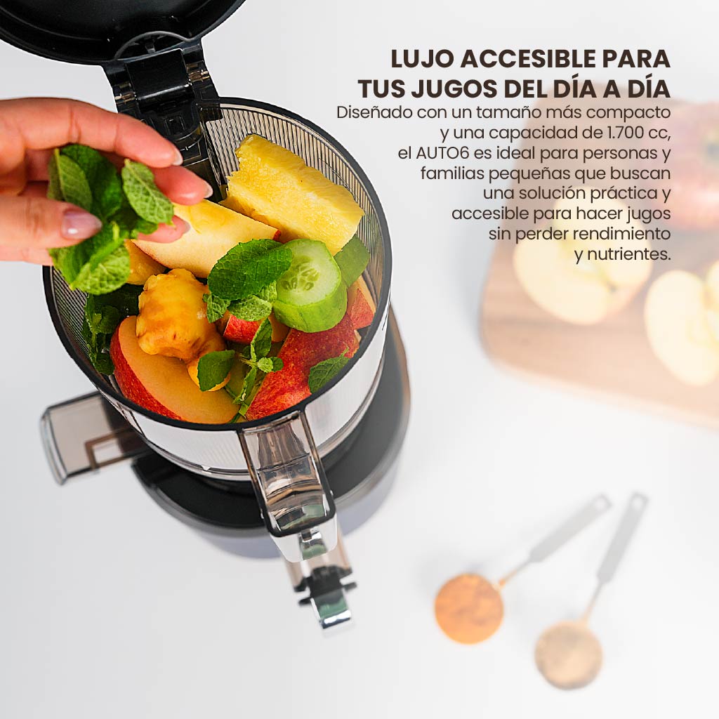 Extractor Kuvings AUTO6 | Juguera de prensado en frío 3 en 1