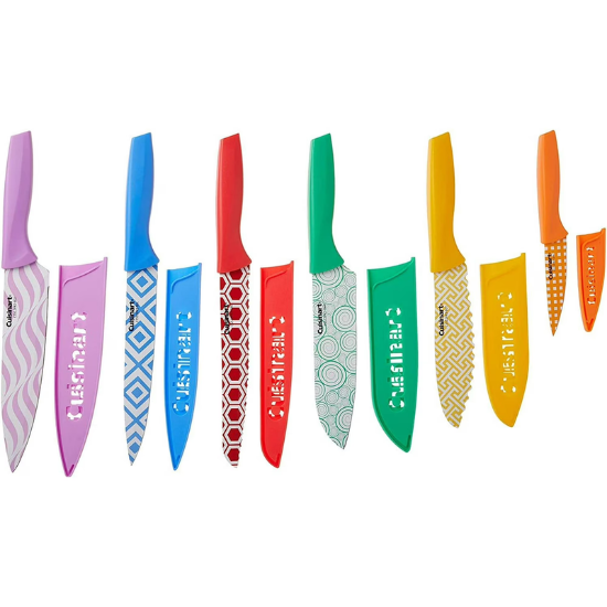 Cuisinart C55-12PR2 Advantage Color Collection Set de 12 Cuchillos con Hojas Multicolores