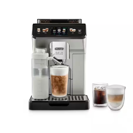 Cafetera superautomática Eletta Explore titanio vista frontal