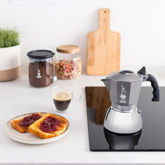 Cafetera Moka Bialetti Brikka Induction 4 Pocillos