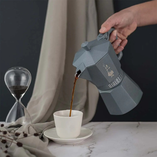 Moka Exclusive Induction Octogonal Grey 3 Pocillos