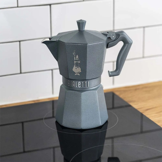 Moka Exclusive Induction Octogonal Grey 3 Pocillos