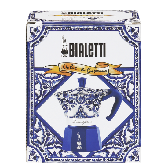 Moka Express Bialetti Dolce&Gabbana 3 Pocillos Blu Mediterraneo