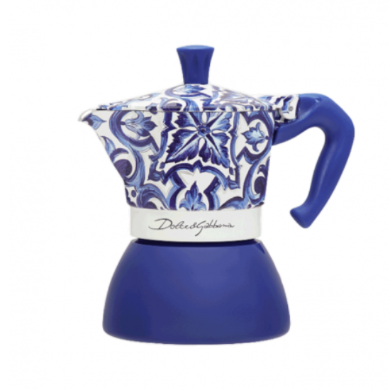 Moka Induccion Dolce&Gabbana 4 Pocillos Blu Mediterraneo