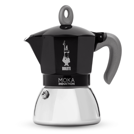 Moka Inducción Negra 6 Pocillos