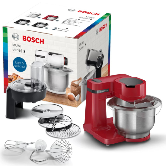 Batidora planetaria Robot de cocina Bosch MUMS2ER01 Rojo c/acc