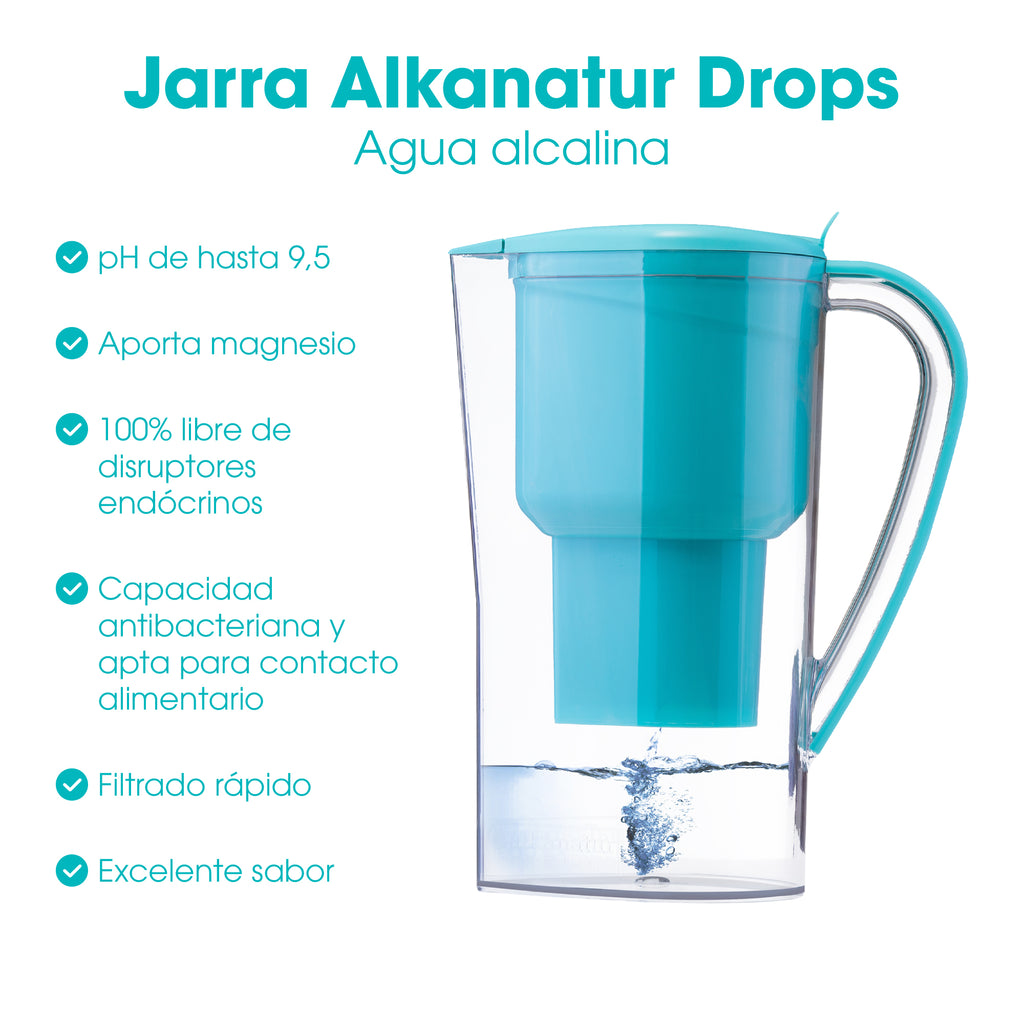 Jarra Purificadora de Agua Alkanatur Drops (400L)