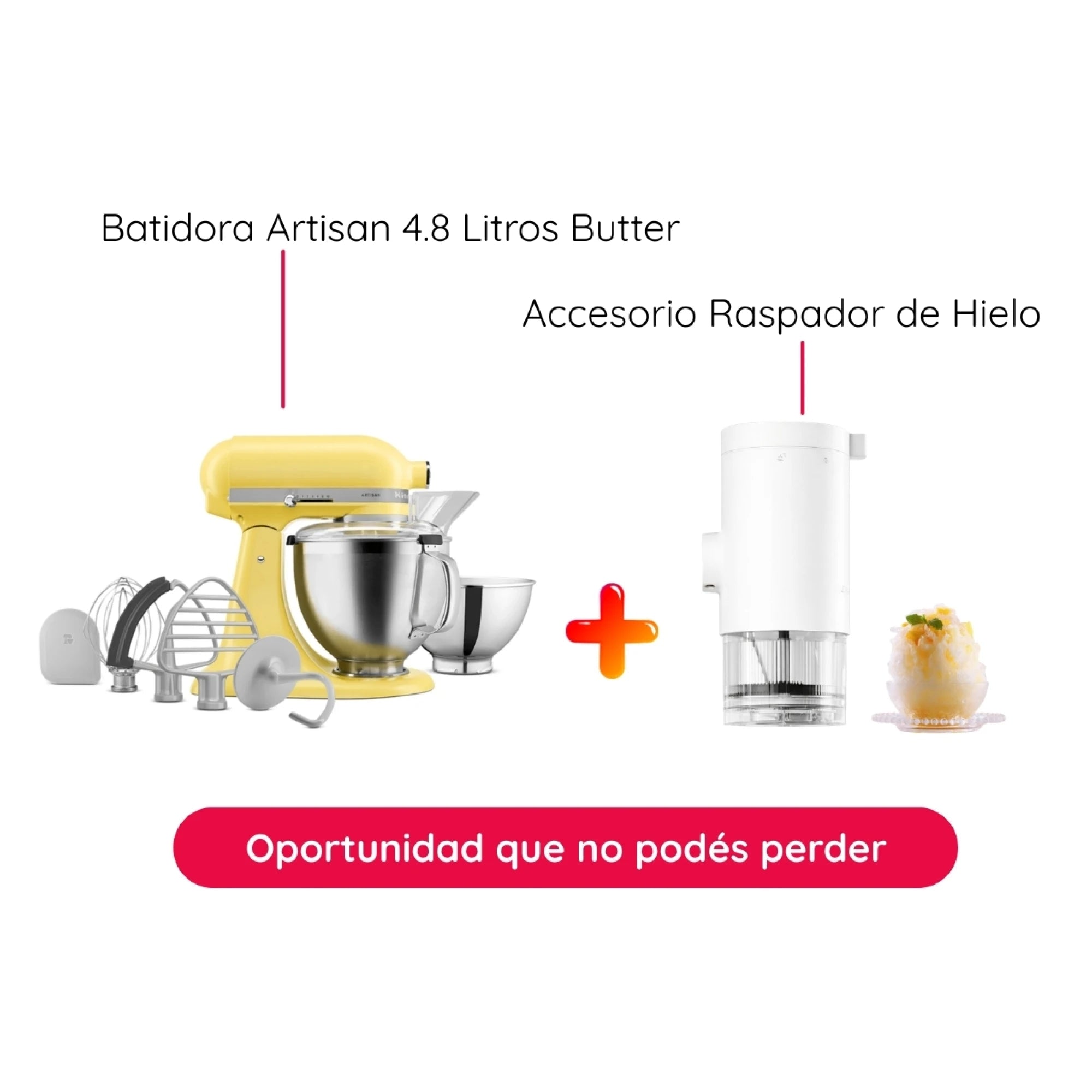 Kit Batidora Butter KitchenAid con raspador de hielo
