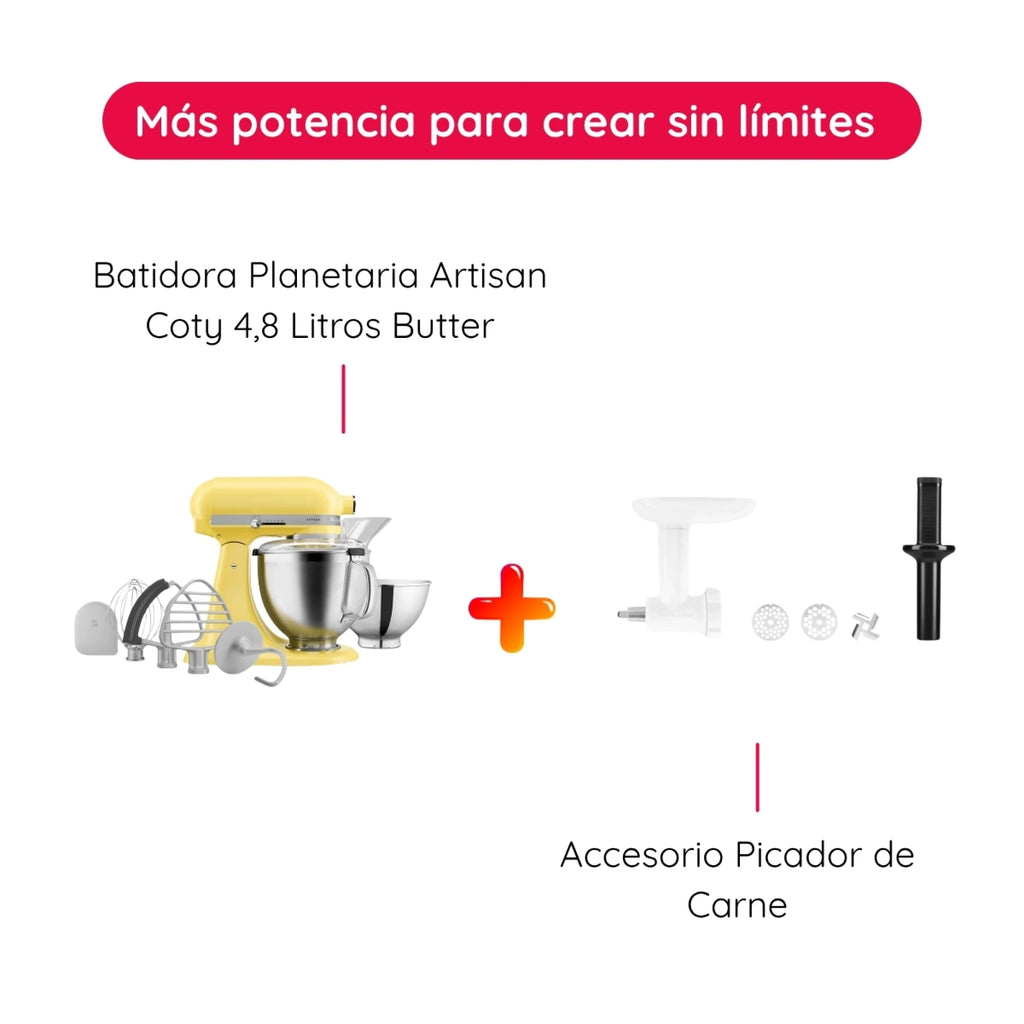 Kit Batidora KitchenAid con Picador de carne y accesorios