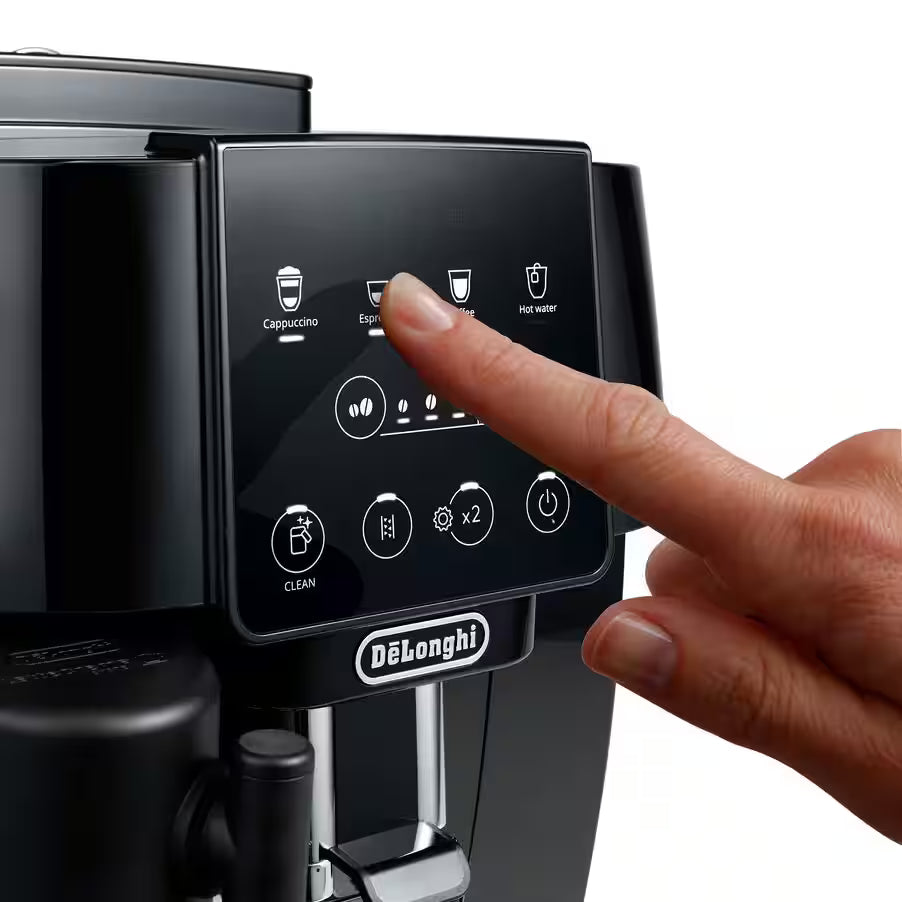 Vista de pantalla táctil de delonghi magnifica